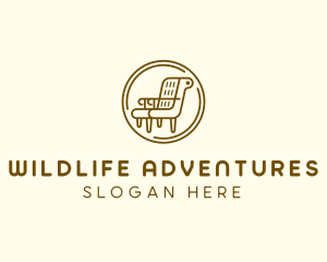 Armchair Furniture Badge logo design