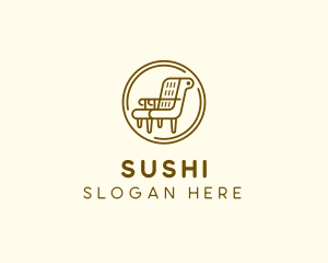 Armchair Furniture Badge logo design