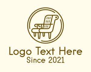 Interior Decoration - Armchair Furniture Badge logo design