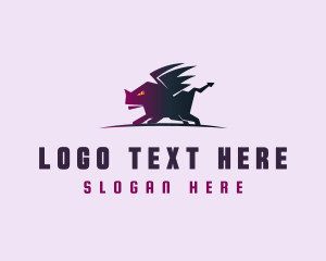 Mythical Creature - Angry Beast Monster logo design