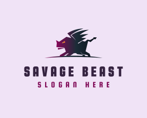 Angry Beast Monster logo design