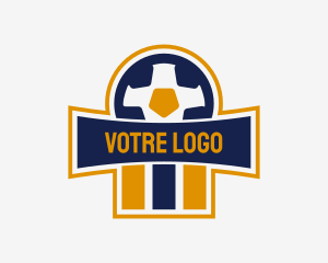 Ice Curling - Soccer Team Cross logo design