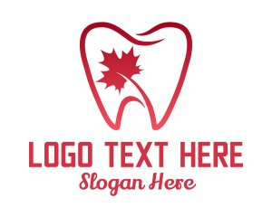 Leaf - Maple Leaf Tooth logo design