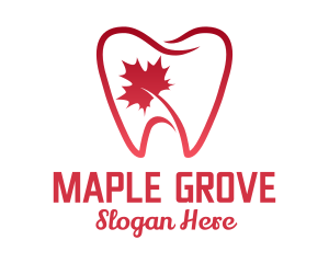 Maple Leaf Tooth logo design