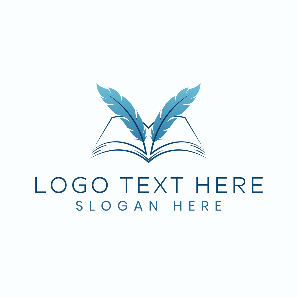 Feather Book Author Logo | BrandCrowd Logo Maker