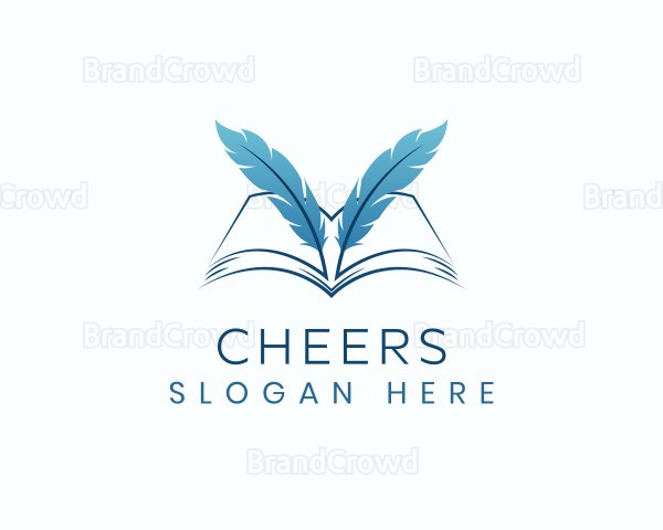 Feather Book Author Logo