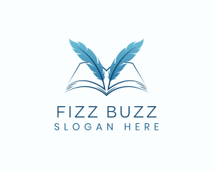 Feather Book Author logo design