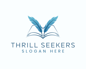 Feather Book Author logo design