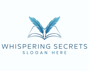 Feather Book Author logo design