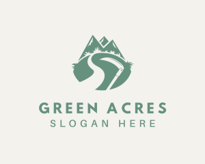 Grass - Mountain Grass Scythe logo design