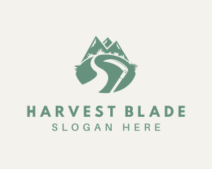 Scythe - Mountain Grass Scythe logo design