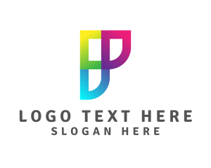 Innovation - Print Process Ink Letter P logo design