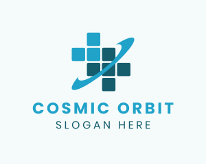 Orbit - Medical Cross Orbit logo design