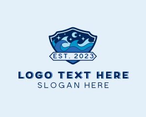 Oceanside - Night Beach Coast logo design
