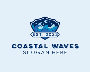 Night Beach Coast logo design