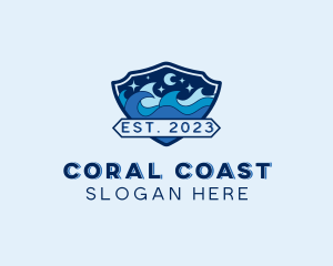 Night Beach Coast logo design