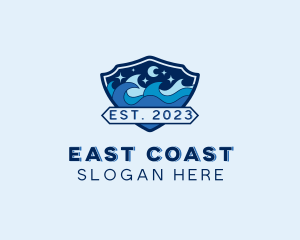 Night Beach Coast logo design