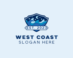 Night Beach Coast logo design