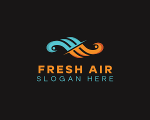 Cooling Heating Airflow logo design