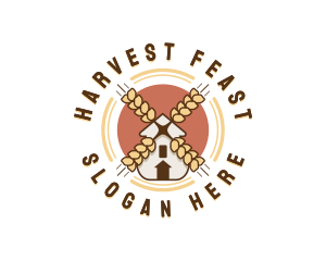 Organic Flour Mill Wheat logo design