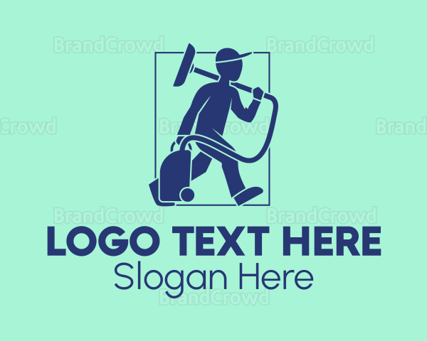 Janitorial Vacuum Cleaner Logo