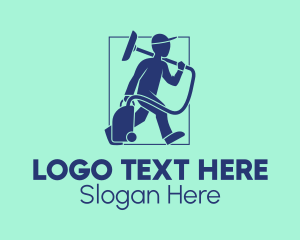Human - Janitorial Vacuum Cleaner logo design