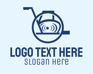 Health - Modern Blue Wheelchair logo design