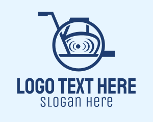 Modern Blue Wheelchair  Logo