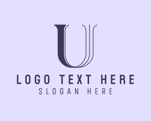 Blogger - Generic Modern Letter U logo design