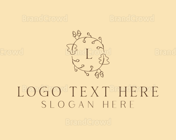 Autumn Leaf Wreath Logo