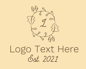 Letter - Autumn Wreath Letter logo design
