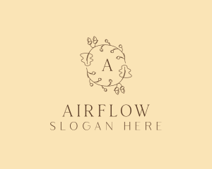 Autumn Leaf Wreath logo design