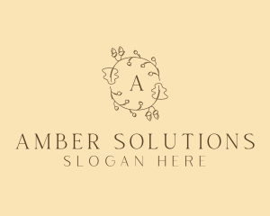 Autumn Leaf Wreath logo design