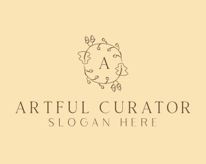 Autumn Leaf Wreath logo design