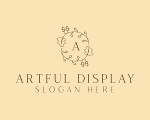 Autumn Leaf Wreath logo design