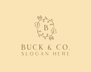 Autumn Leaf Wreath logo design