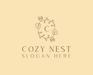 Autumn Leaf Wreath logo design