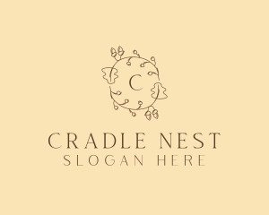 Autumn Leaf Wreath logo design