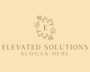 Autumn Leaf Wreath logo design