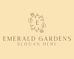 Autumn Leaf Wreath logo design