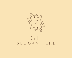 Autumn Leaf Wreath logo design