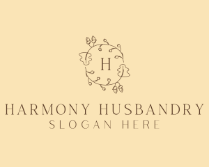 Autumn Leaf Wreath logo design