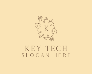 Autumn Leaf Wreath logo design