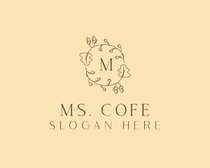 Autumn Leaf Wreath logo design