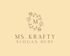 Autumn Leaf Wreath logo design