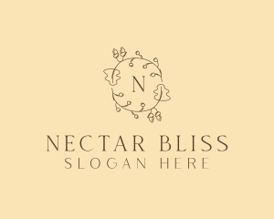 Autumn Leaf Wreath logo design