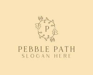 Autumn Leaf Wreath logo design