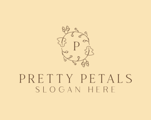 Autumn Leaf Wreath logo design