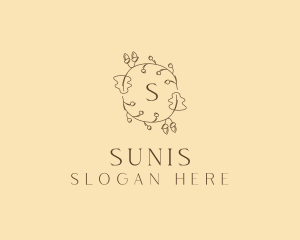 Autumn Leaf Wreath logo design