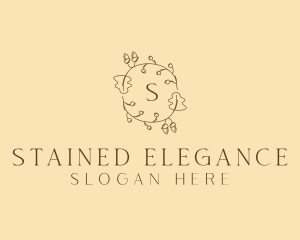 Autumn Leaf Wreath logo design